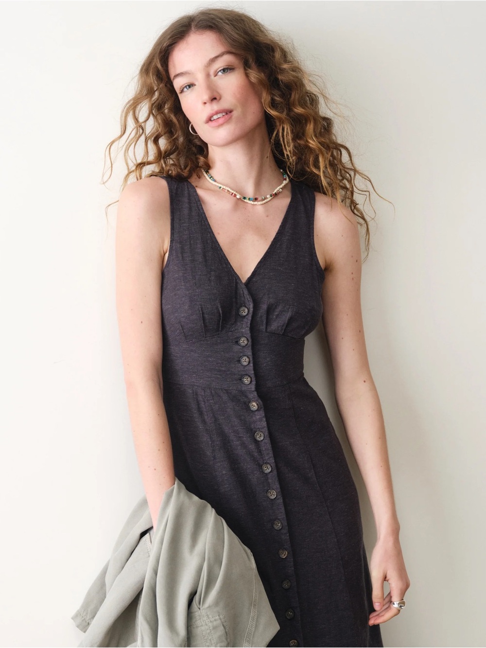 Marine Layer Navy V-Neck Top